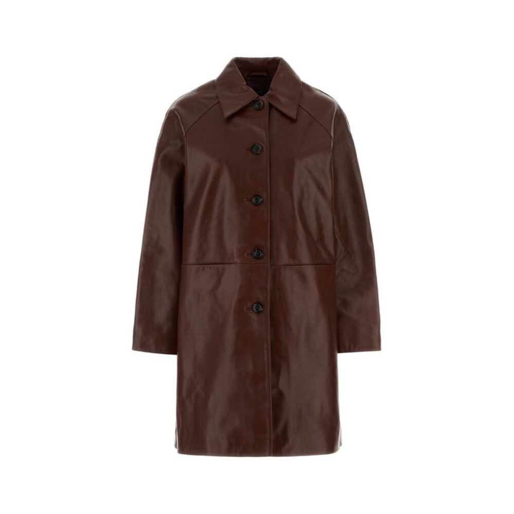 Soeur Women Brown Leather Logan Jacket